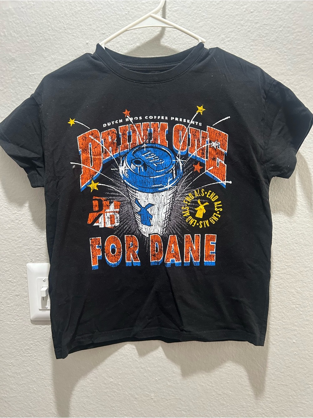 Dutch Bros Drink One for Dane' Graphic Tee - Black